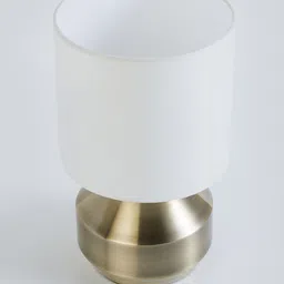 Home Centre White Metal Table Lamp image 4