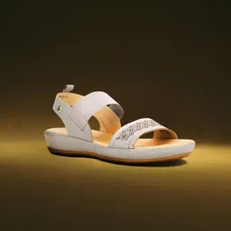 Hush Puppies Grey & Gold-Toned Woven Design Leather Comfort Heels-image-18