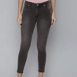 Flying Machine Women Charcoal Grey Twiggy Super Skinny Fit High-Rise Stretchable Jeans-picture-38