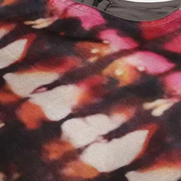 Ethnovog Women PinkBrown Abstract Printed Asymmetric Hem A-Line Kurta image 2