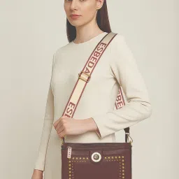 ESBEDA Wine Colour Studded Charm Sling Bag For Women-image-68