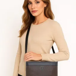 ESBEDA Brown Colour Dual-Tone Striped Sling Bag For Strap (S)-picture-24