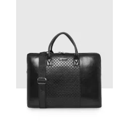 ESBEDA Black Color Embossed Textured Laptop Sleeve for Unisex-image-5