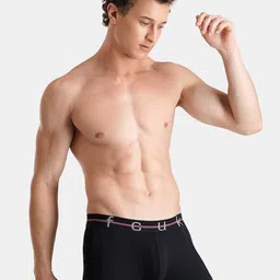 FCUK Pack Of 2 Cotton Antimicrobial Breathability Trunks NOR-T-02-JTBLK-SCIB image 3