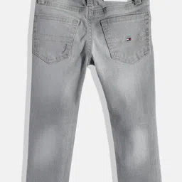 Tommy Hilfiger Boys Grey Slim Fit Heavy Fade Stretchable Jeans image 2
