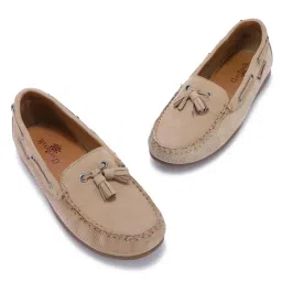 WOODLAND Womens Khaki Loafers-image-4