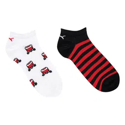 Puma Boys Pack Of 2 Graphic Sneaker Ankle-Length Socks image 2