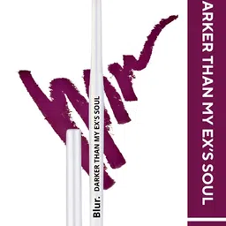 BLUR INDIA Darker Than My Ex's Soul Smudge Proof Kajal & Lip Liner 20 g - Plum-image-60