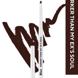 BLUR INDIA Darker Than My Ex's Soul Smudge Proof Kajal & Lip Liner 20 g - Dark Brown-image-68