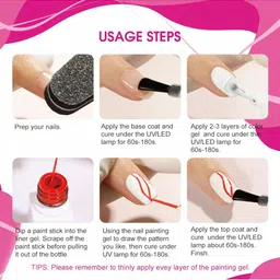 ROSALIND Long Lasting UV Lamp Nail Painting Gel 5 ml - LX37 image 2