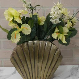 Maison Modern Gold toned Aluminum Flower Vase-image-49