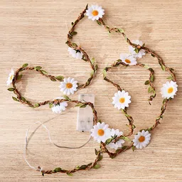 Home Centre Serena Brown & White 12 Pieces Flower String Lights image 1