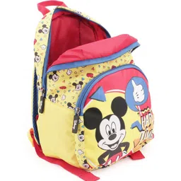 Disney Unisex Kids Yellow & Blue Mickey Mouse Print Backpack with Compression Straps image 5