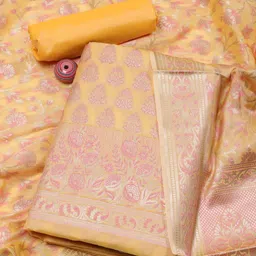 mbz.in by meena bazaar Women Woven Unstitched Dress Material image 1