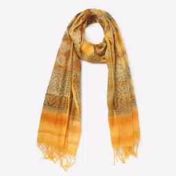 avaasa mix n' match Printed Dual-Tone Dupatta with Tassels image 1