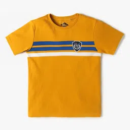 lee cooper Boys Placement Striped Relaxed Fit Crew-Neck T-Shirt image 1