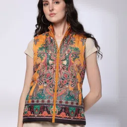 fusion Women Paisley Print Quilted Jacket image 1