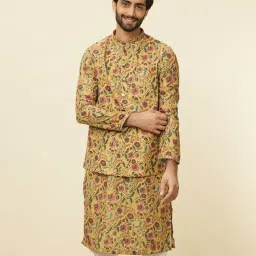 manyavar Men Regular Fit Sleeveless Nehru Jacket image 1