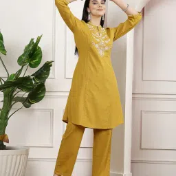 nayam by lakshita Women Embroidered A-Line Kurta Set image 1