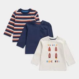 mothercare Pack of 3 Round-Neck T-Shirts image 1