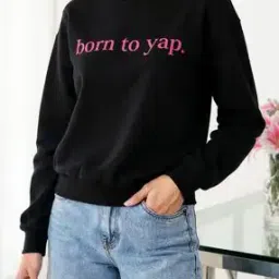 Shein Drop Shoulder Typographic Chest Print Sweatshirt-image-62