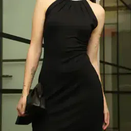 Shein Sequined Halter Neck Sleeveless Mini Sheath Dress-picture-33