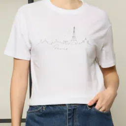 Shein Drop Shoulder Graphic Chest Print Crew Tshirt image 1