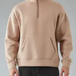 Shein Drop Shoulder High Neck Sweatshirt With Pocket-picture-33