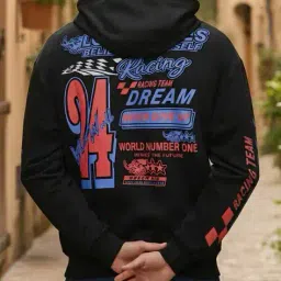 Shein Drop Shoulder Typographic Back Print Hoodie image 1