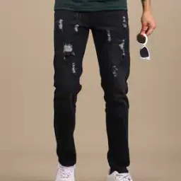 Shein Full Length Clean Wash Mid Distressed Jeans-picture-36