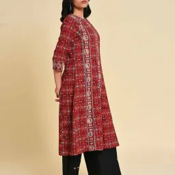 Printed A-Line Kurta image 2