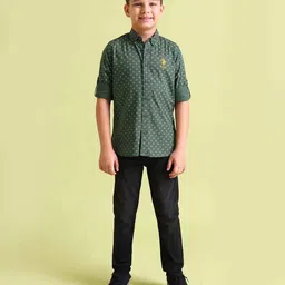 u.s. polo assn. Geometric Print Spread-Collar Shirt image 2