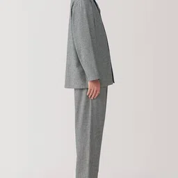 muji Side Seamless Flannel Long Sleeve Pajamas Set image 2