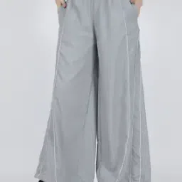 Shein Activewear Full Length Wide Track Pants With Pockets-image-58