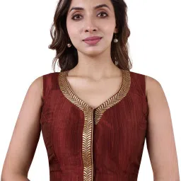 rene Women Embroidered V-Neck Front-Open Blouse image 1