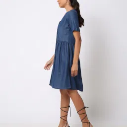 fyre rose V-Neck Fit & Flare Dress with Pocket image 2