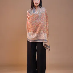 swi stylish Women Embroidered Stole with Contrast Border image 2