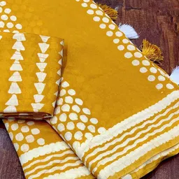 peachmode Women Printed Chanderi Saree image 2