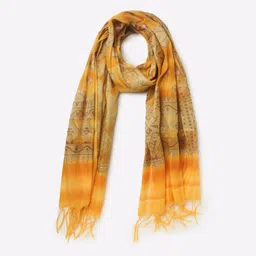 avaasa mix n' match Printed Dual-Tone Dupatta with Tassels image 2