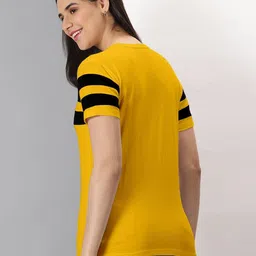 ausk Women Striped Regular Fit Crew-Neck T-Shirt image 2