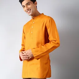fabindia Men Regular Fit Kurta with Insert Pockets image 2