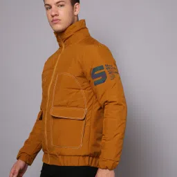 the indian garage co Men Typographic Print Zip-Front Regular Fit Jacket image 2