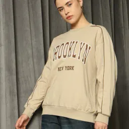 Shein Drop Shoulder Typographic Chest Print Sweatshirt image 2