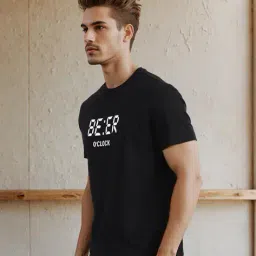 Shein Short Sleeves Typographic Chest Print Crew Tshirt image 2