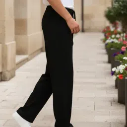 Shein Elasticated Drawstring Waist Low Rise Pleated Pants image 2