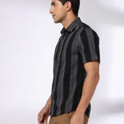netplay Men Striped Slim Fit Shirt with Patch Pocket image 2