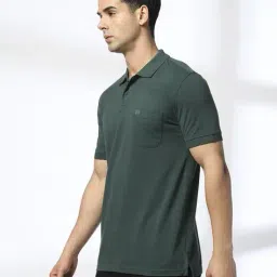 john players Men Slim Fit Polo T-Shirt with Patch Pocket image 2