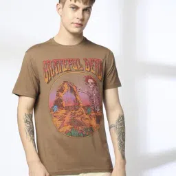 dnmx Men Graphic Print Regular Fit Crew-Neck T-Shirt image 2