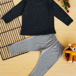 piku store Typographic Print T-Shirt with Joggers image 2