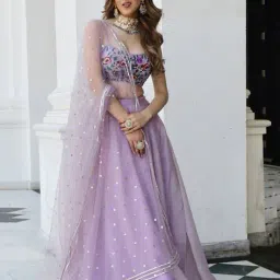 fabpixel Women Embroidered Flared Lehenga Choli Sets image 2